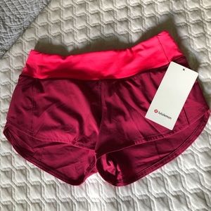 nwt lululemon speed up shorts size 4